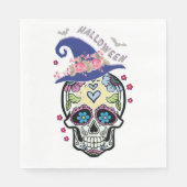 Halloween Flower Skull Servet (Voorkant)