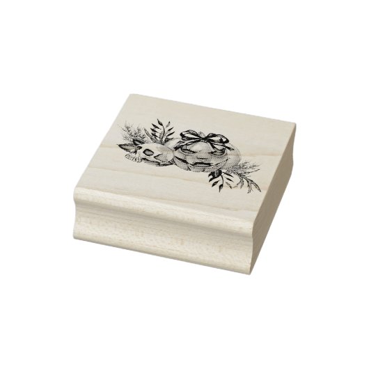 Halloween Flowers met Skull en Pumpkin Rubberstempel (Stempel)