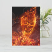 Halloween, fluitend op de huid, uitgenodigd met ee kaart (Staand voorkant)