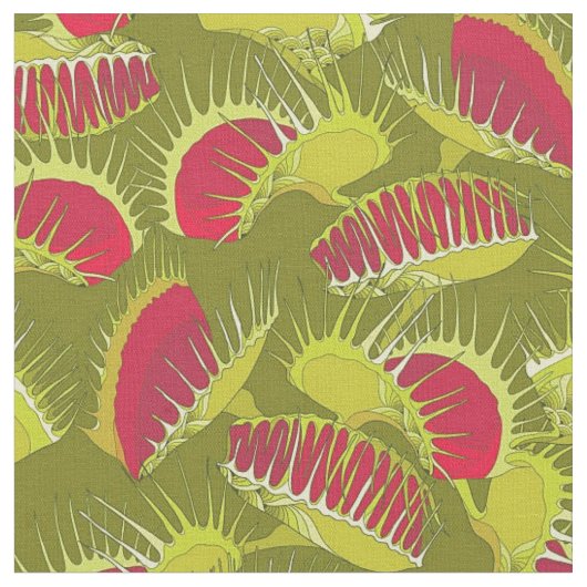 Halloween Fly Trap Fabric Stof (Close Up)