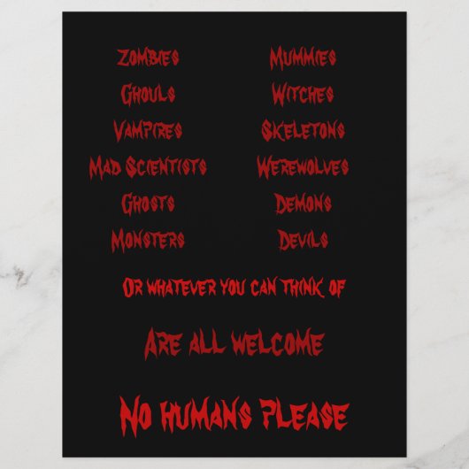 Halloween flyer (Achterkant)