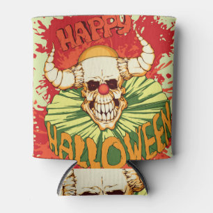 Halloween flyer: duivelse clown thema blikjeskoeler