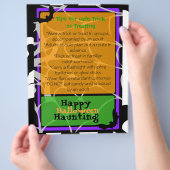 Halloween Flyer met veiligheidstips voor Trick ors (Hand)