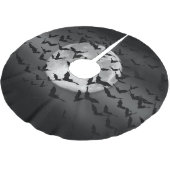 Halloween Flying Bats and a Full Moon Kerstboom Rok (Gekanteld)