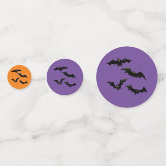 Halloween Flying Bats Confetti (Achterkanten)