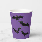 Halloween Flying Bats Papieren Bekers (Achterkant)