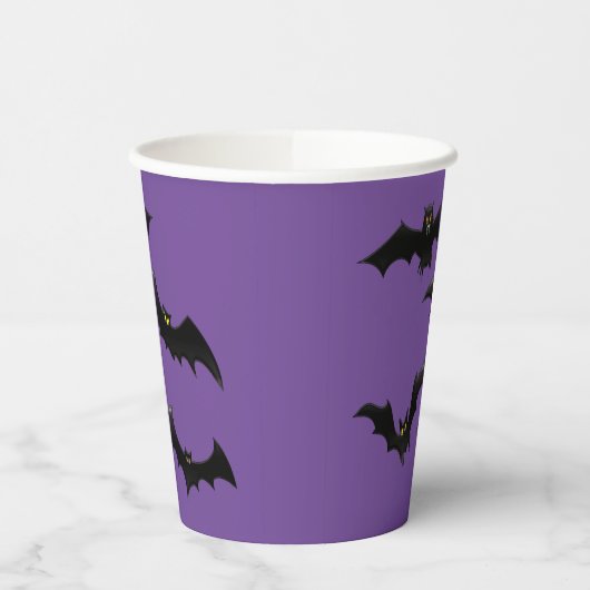 Halloween Flying Bats Papieren Bekers (Links)