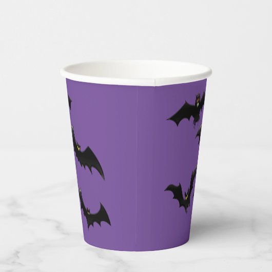 Halloween Flying Bats Papieren Bekers (Rechts)