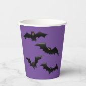 Halloween Flying Bats Papieren Bekers (Voorkant)