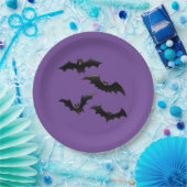 Halloween Flying Bats Papieren Bordje (Feest)