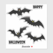Halloween Flying Bats Sticker (Vel)