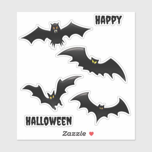 Halloween Flying Bats Sticker (Vel)