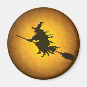 Halloween Flying Witch Magnet