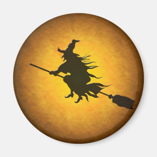 Halloween Flying Witch Magnet (Voorkant)