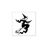 Halloween Flying Witch op bezem Kinder DIY Art Cra Rubberstempel (Afrduk)