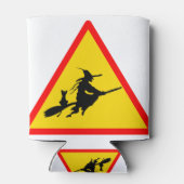 Halloween Flying Witch op bezembord Blikjeskoeler (Achterkant)