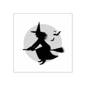 Halloween Flying Witch Rubber Stamp Rubberstempel (Afrduk)