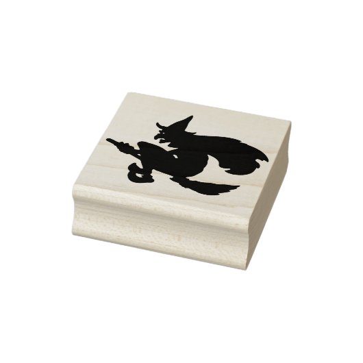  Halloween Flying Witch Stamp Rubberstempel (Stempel)