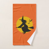 Halloween Flying Witch Towels Bad Handdoek (Handdoek)