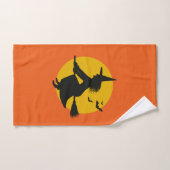 Halloween Flying Witch Towels Bad Handdoek (Handdoek)