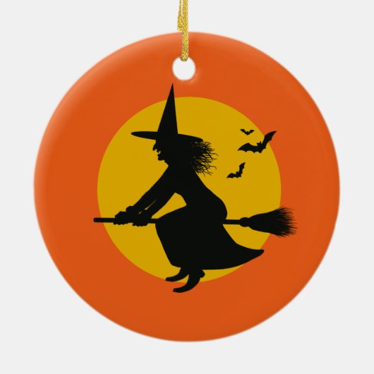 Halloween Flying Witch Tree Ornament (Achterkant)