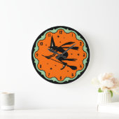  Halloween Flying Witch Wall Clock Grote Klok (Huis)
