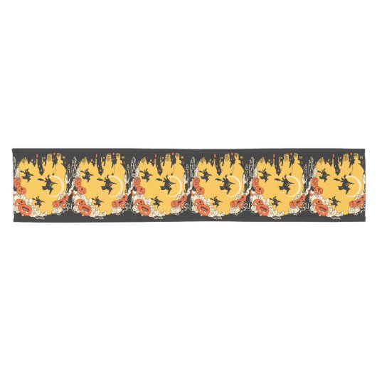  Halloween Flying Witches Tabler Runner Korte Tafelloper (Horizontaal)