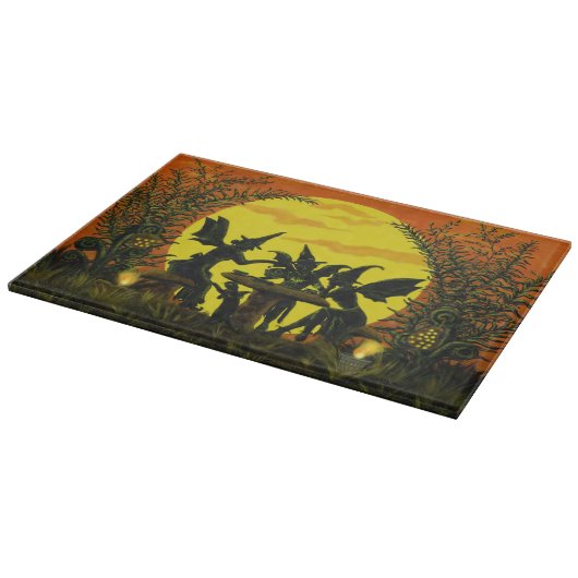 Halloween flyse glazen snijplaat snijplank (Hoek)