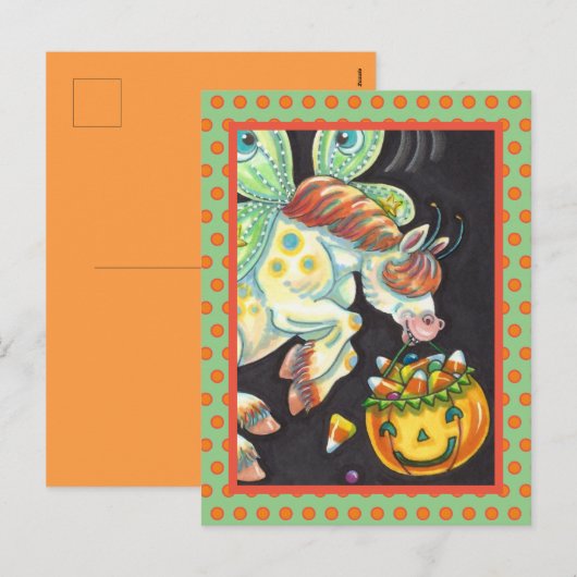 HALLOWEEN FLYSESKANDY CORN HOLIDAY BRIEFKAART (Voorkant / Achterkant)