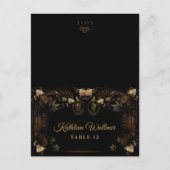 Halloween FOLDING Golden Skeleton Names Briefkaart (Voorkant)