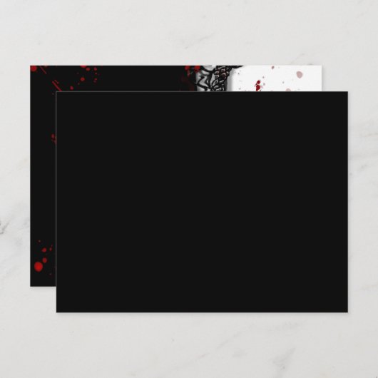 Halloween FOLDING Plaatskaart Bloedplaatjes Briefkaart (Voorkant / Achterkant)