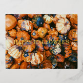 Halloween Folie Briefkaart Pompoenen Spooky Herfst (Voorkant)