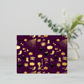 Halloween Folie Feestdagen Briefkaart (Staand Voorkant)