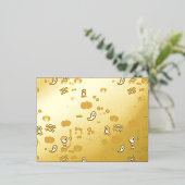 Halloween Folie Uitnodiging Briefkaart (Staand Voorkant)