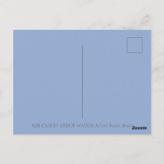 HALLOWEEN FOLK ART BARN OWL & CANDY CORN BRIEFKAART (Achterkant)