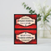 Halloween Food & Beverage Tent Card - Red Black Briefkaart (Staand voorkant)