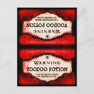 Halloween Food & Beverage Tent Card - Red Black Briefkaart