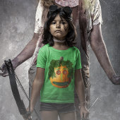 Halloween Food Pumpkin Face Kinder T-shirt