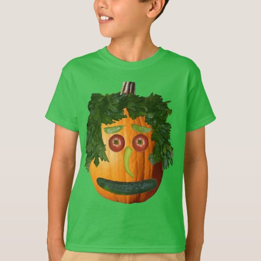 Halloween Food Pumpkin Face Kinder T-shirt (Voorkant)