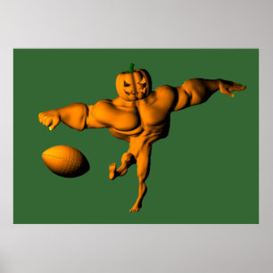 Halloween Football League Kickoff Poster