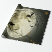 Halloween Forest, Bats, Landscape Cadeaupapier (Uitgerold)