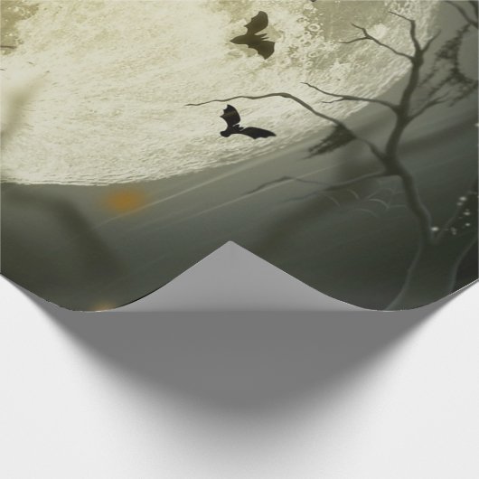 Halloween Forest, Bats, Landscape Cadeaupapier (Hoek)