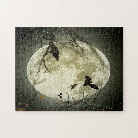 Halloween Forest, Bats, Landscape Legpuzzel (Horizontaal)