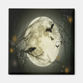 Halloween Forest, Bats, Landscape Magneet