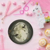 Halloween Forest, Bats, Landscape Papieren Bordje (Feest)