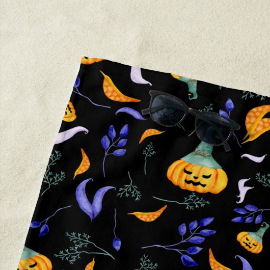 Halloween Forest Beach Towel Strandlaken (In situ)