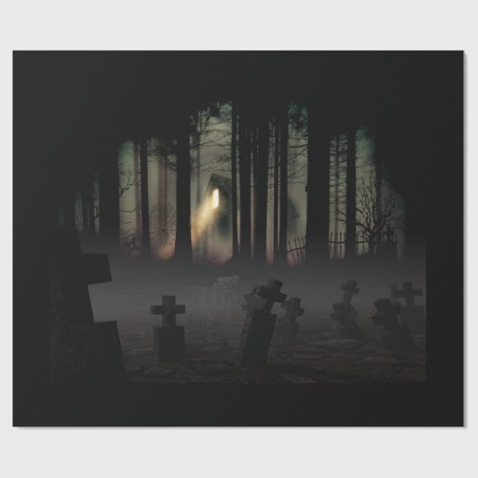 HALLOWEEN FOREST CEMENTERY CADEAUPAPIER (Vlak)