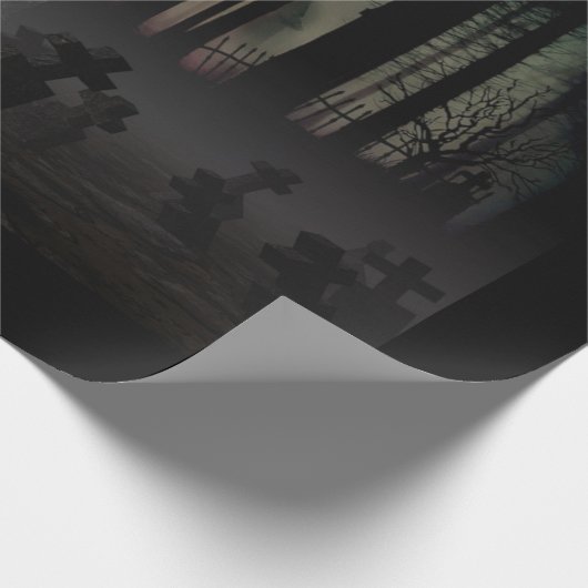 HALLOWEEN FOREST CEMENTERY CADEAUPAPIER (Hoek)