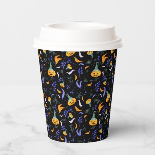 Halloween Forest Paper Cups Papieren Bekers (Achterkant)