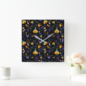 Halloween Forest Wall Clock Vierkante Klok (Huis)